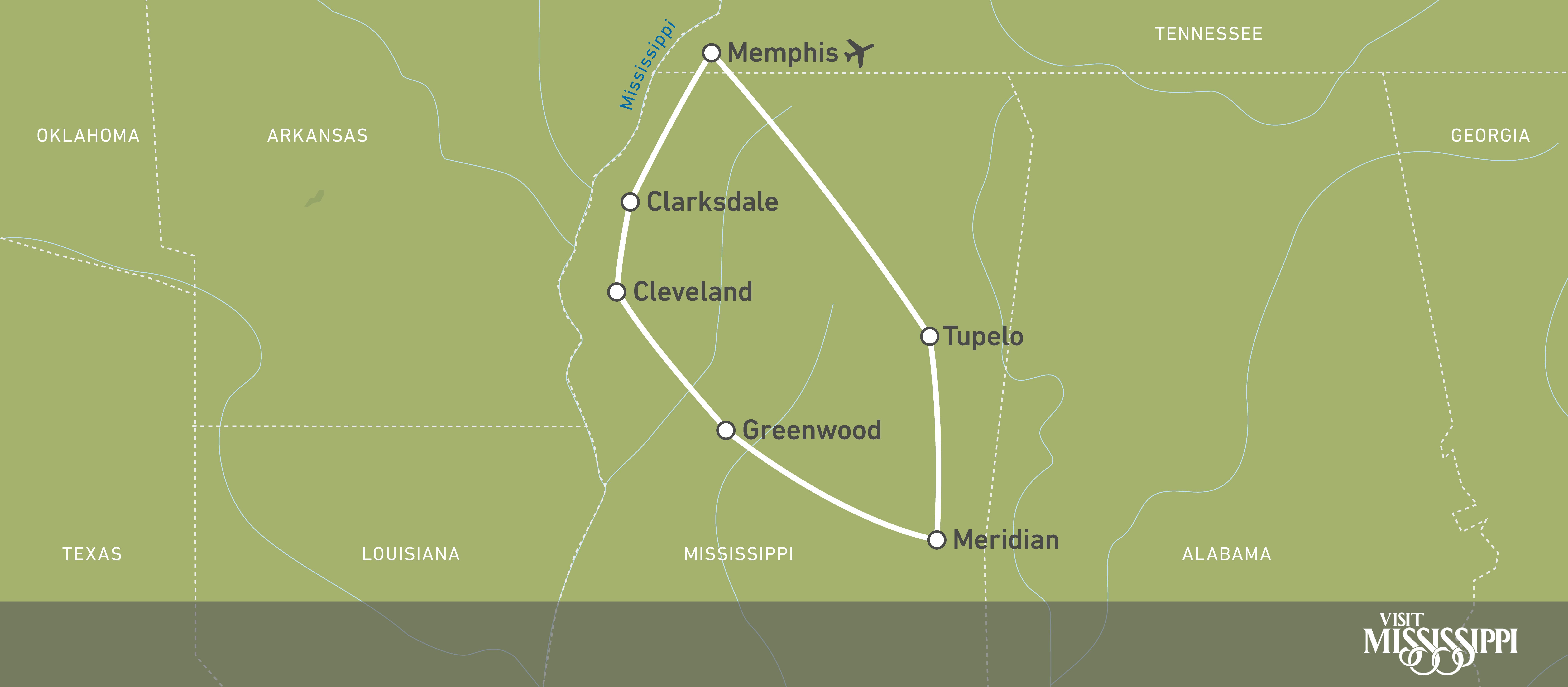 Die kurze Route durch Mississippi