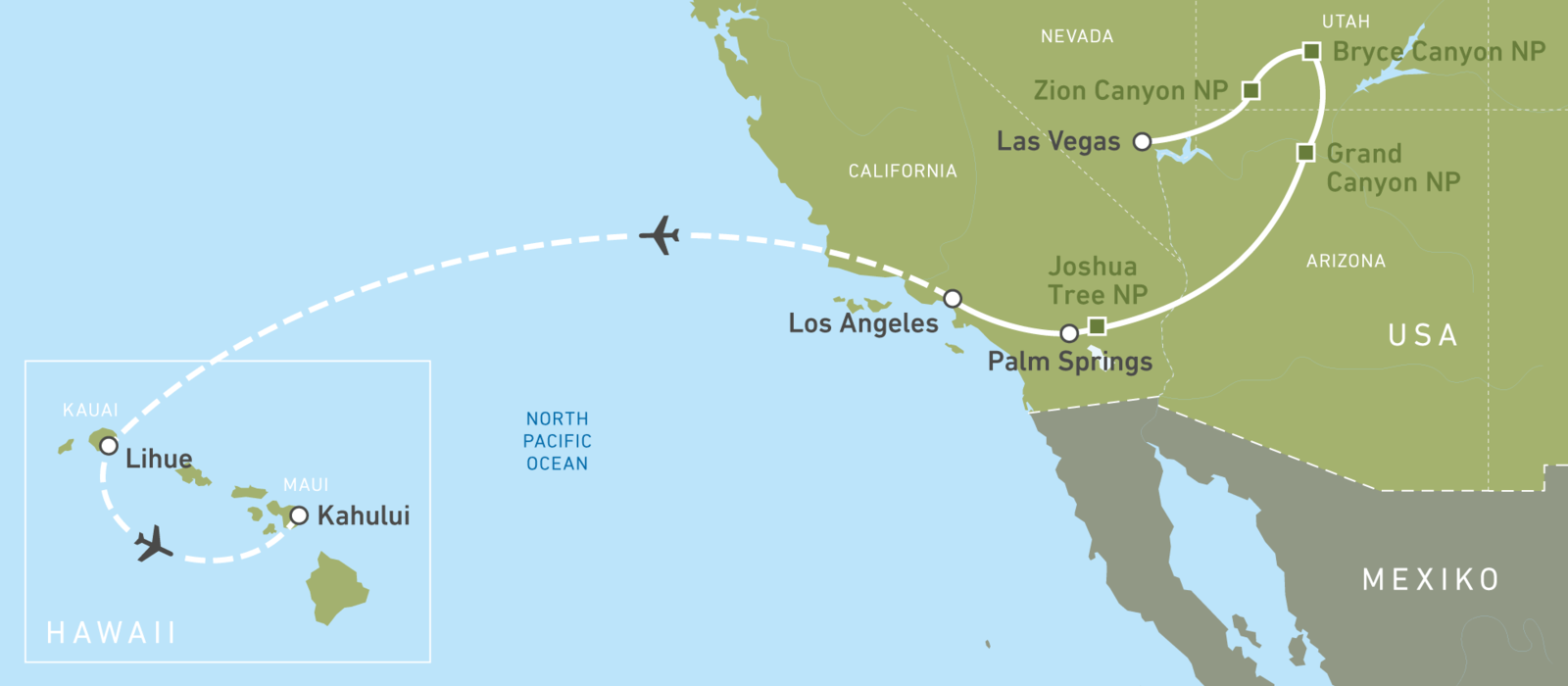 USA Urlaub Las Vegas bis Los Angeles inklusive Hawaii! CANUSA