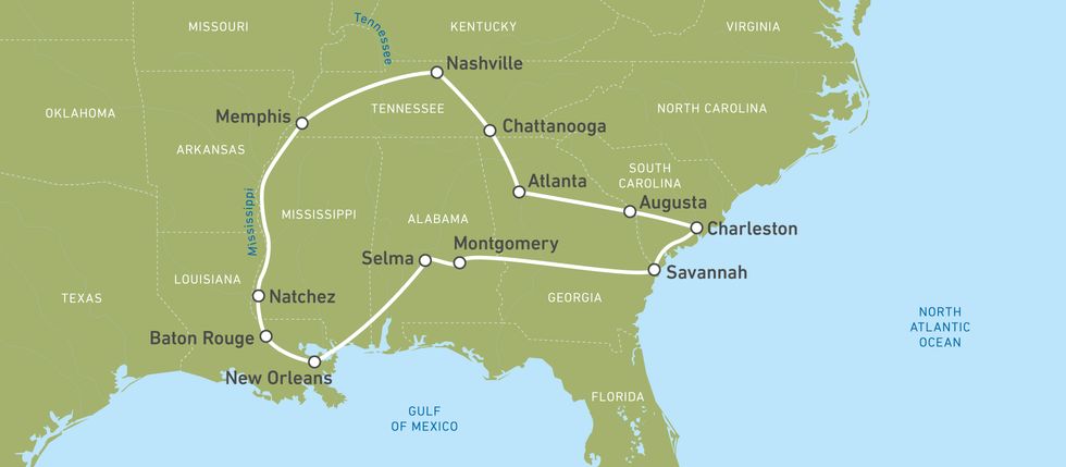 Busreisen - The American South