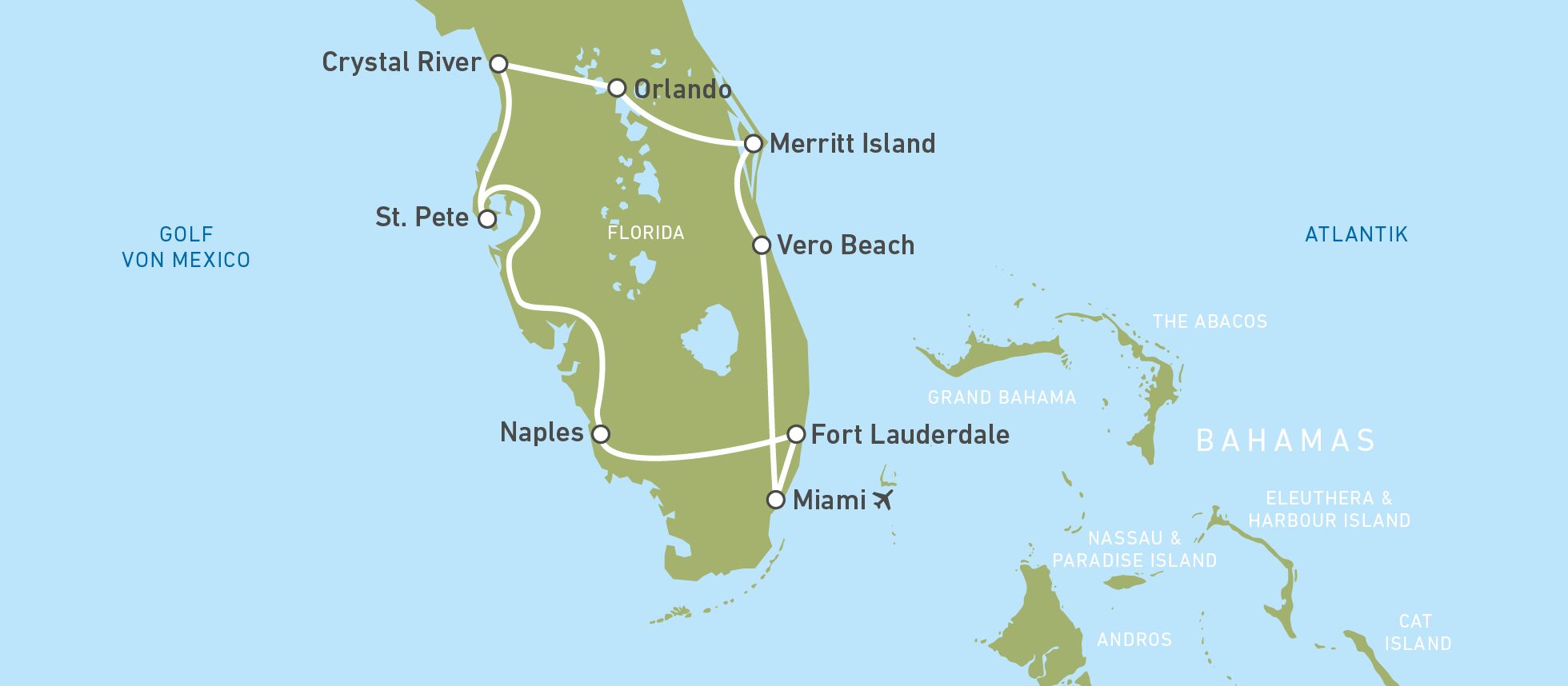 Tabea Wahls Route durch Florida