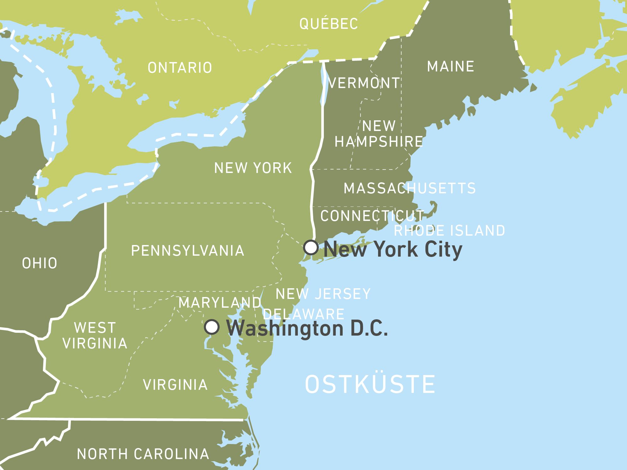 Die Ostküste der USA