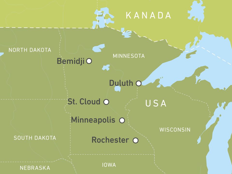 Minnesota Karte Minnesota Karte