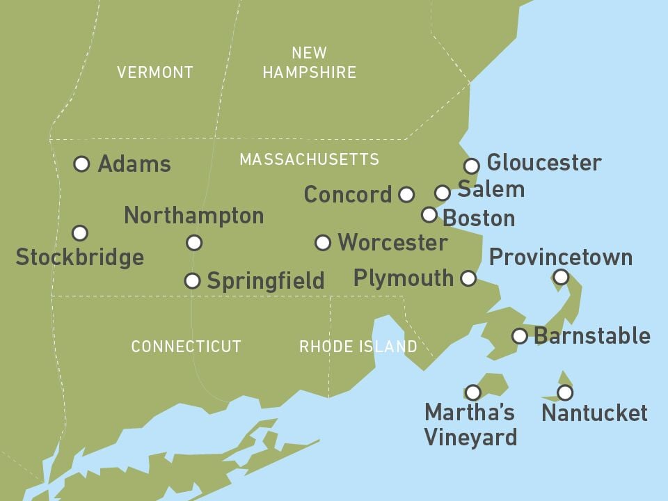 Eine Übersicht über Massachusetts Eine Übersicht über Massachusetts