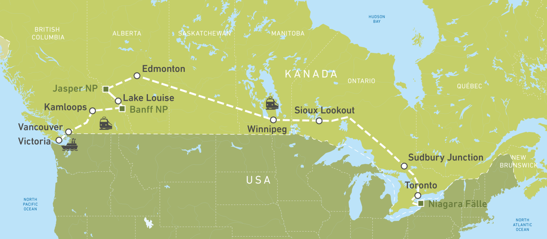 Trans Canada by Rail | CANUSA
