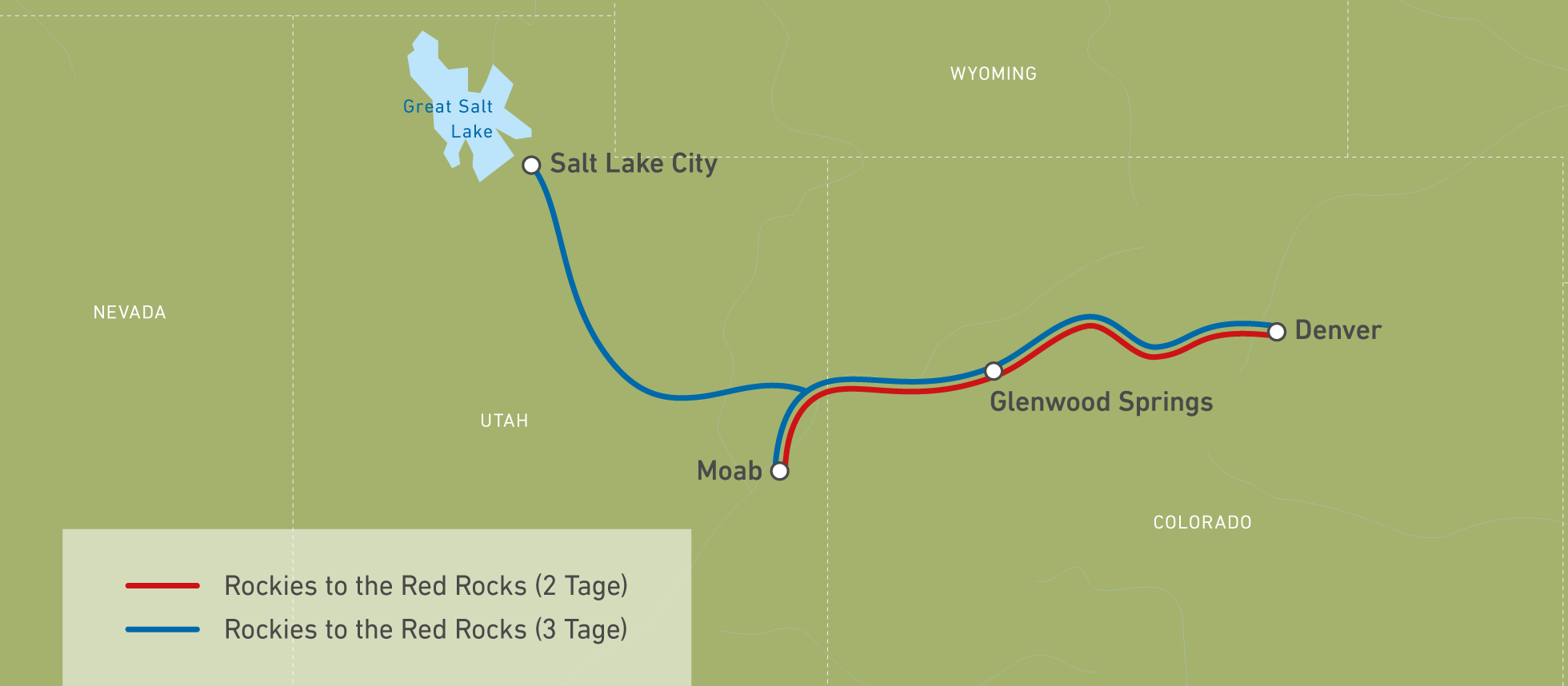 Streckenkarte des Canyon Spirit