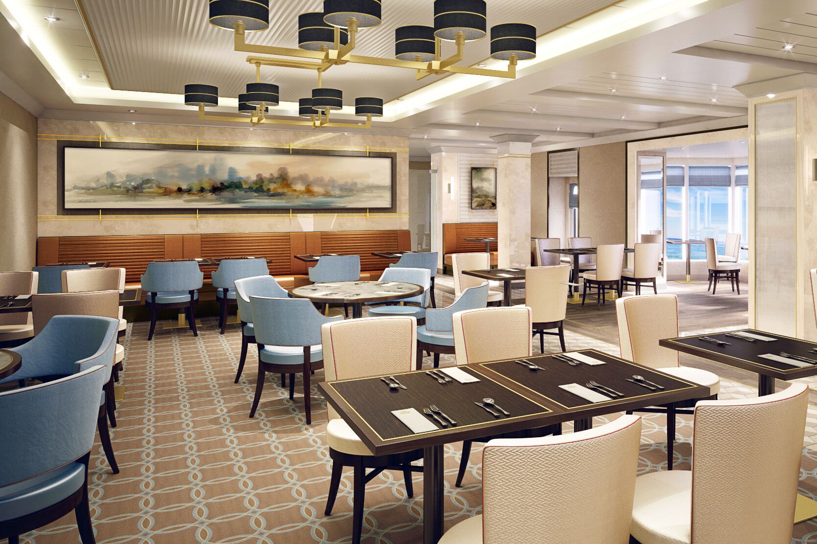 Das Kings Court Buffet Restaurant der Queen Mary 2