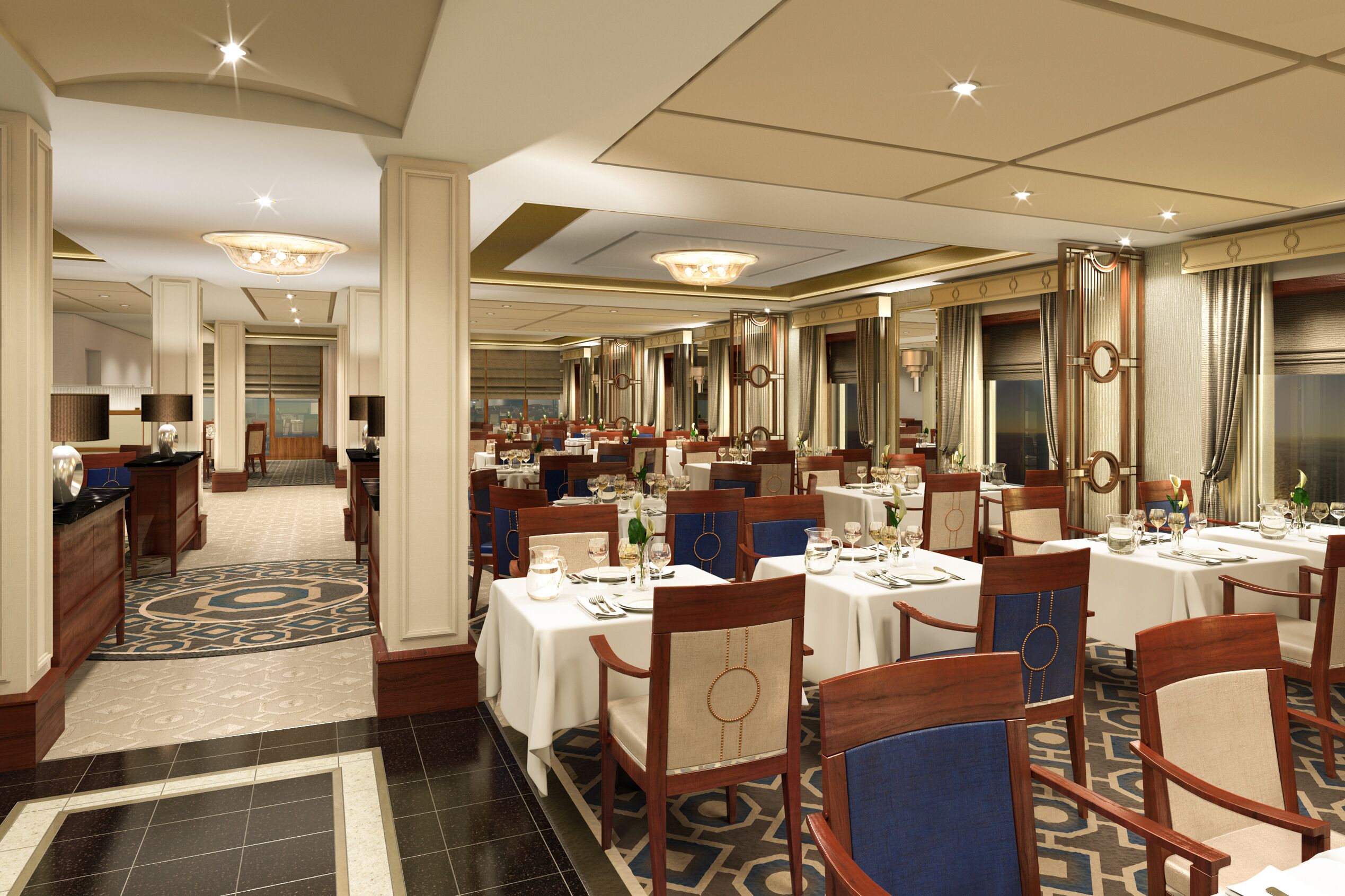 Das Kings Court Restaurant der Queen Mary 2