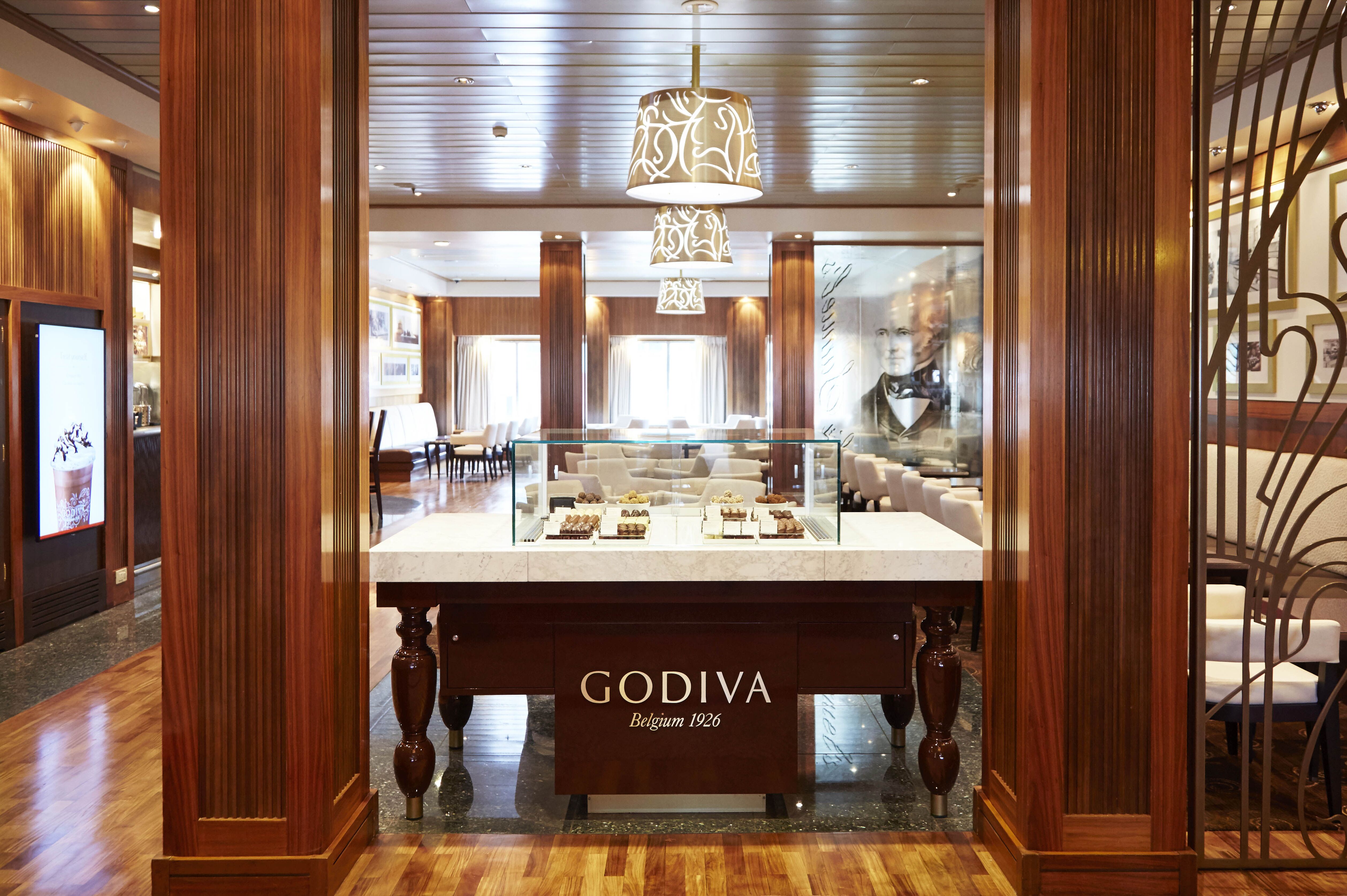 Das Godiva Chocolate Cafe der Queen Mary 2