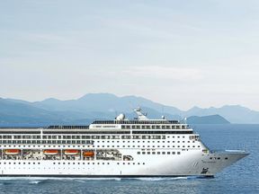 Aussenansicht des MSC Kreuzfahrtschiffes Armonia