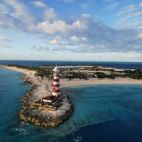 Ein Blick auf die Privatinsel von MSC auf den Bahamas