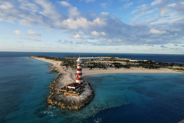 Ein Blick auf die Privatinsel von MSC auf den Bahamas