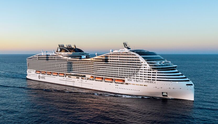 Seitenansicht der MSC World America Seitenansicht der MSC World America