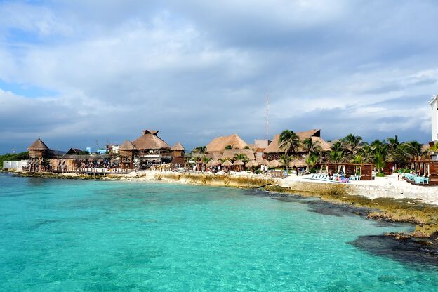 Die Küste von Costa Maya in Mexiko Die Küste von Costa Maya in Mexiko