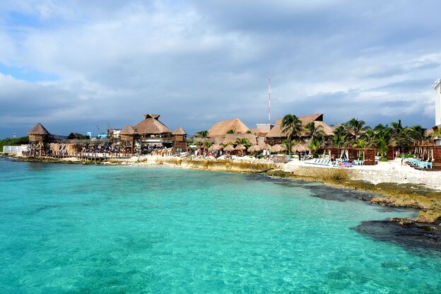 Die Küste von Costa Maya in Mexiko Die Küste von Costa Maya in Mexiko