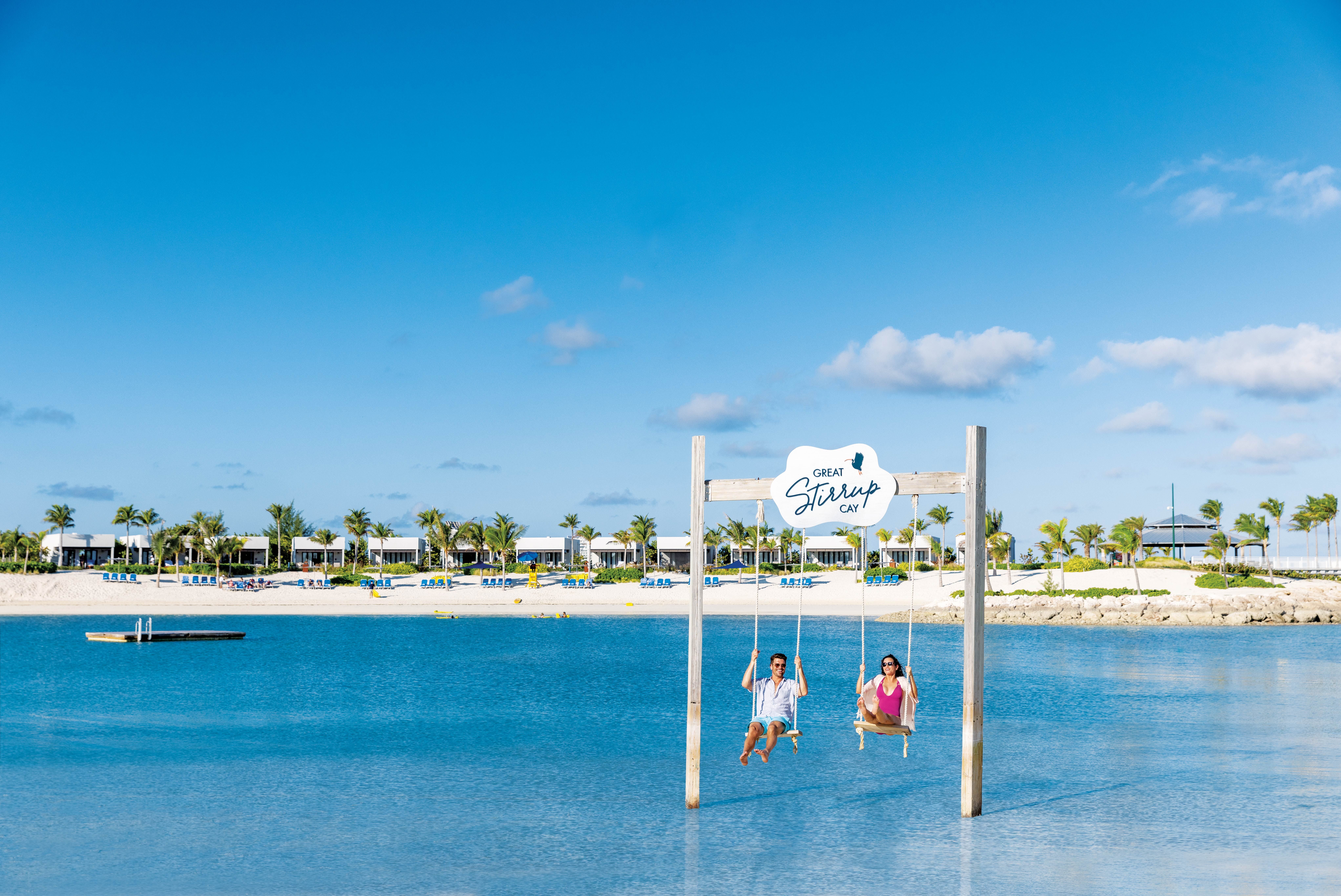 Schaukelspaß zu Zweit auf Great Stirrup Cay