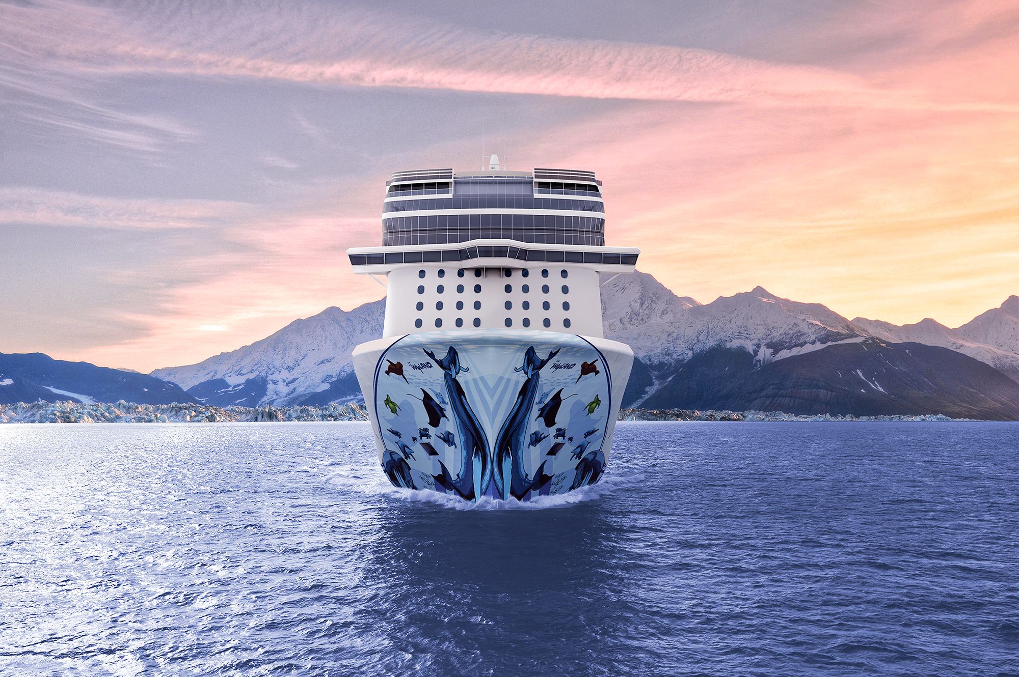 Außenansicht der Norwegian Bliss von Norwegian Cruise Line