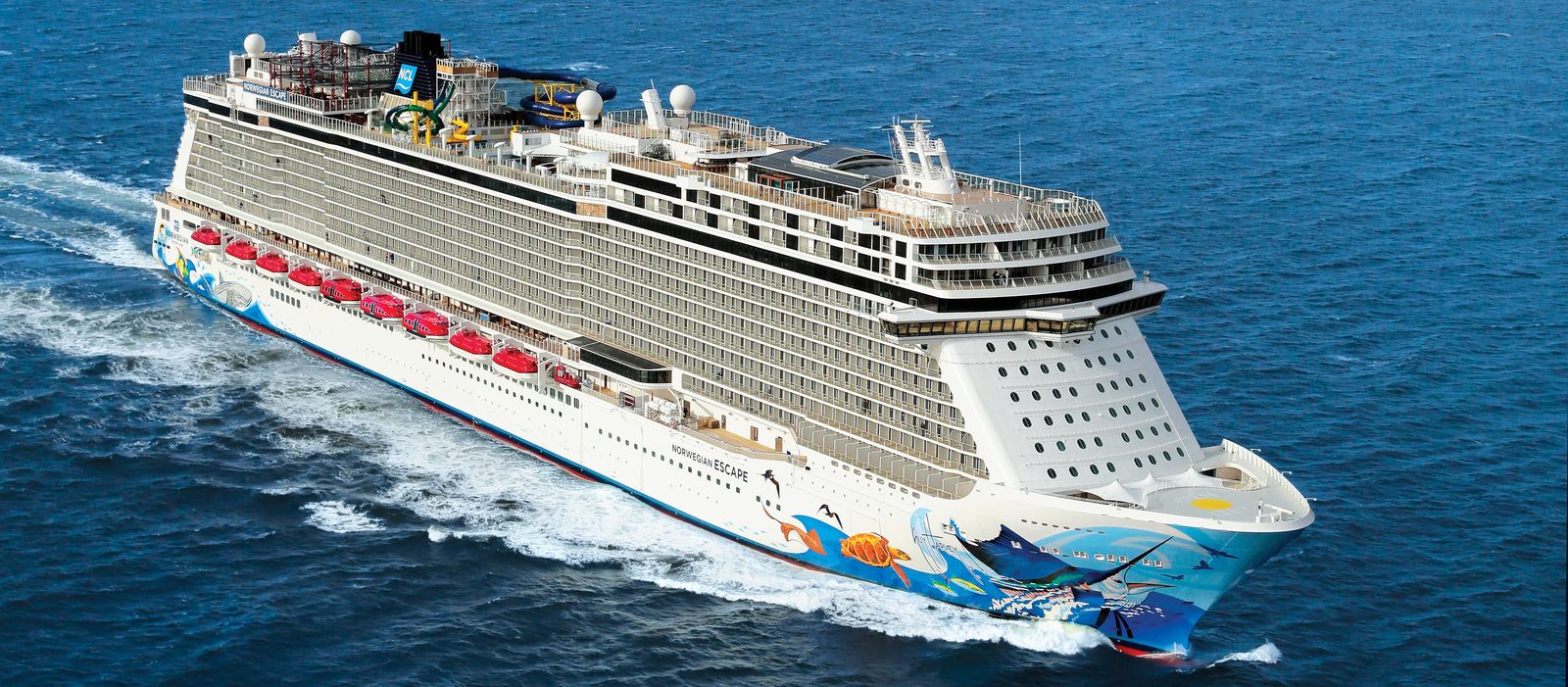 Norwegian Escape during Sea Trials along the coast of Norway