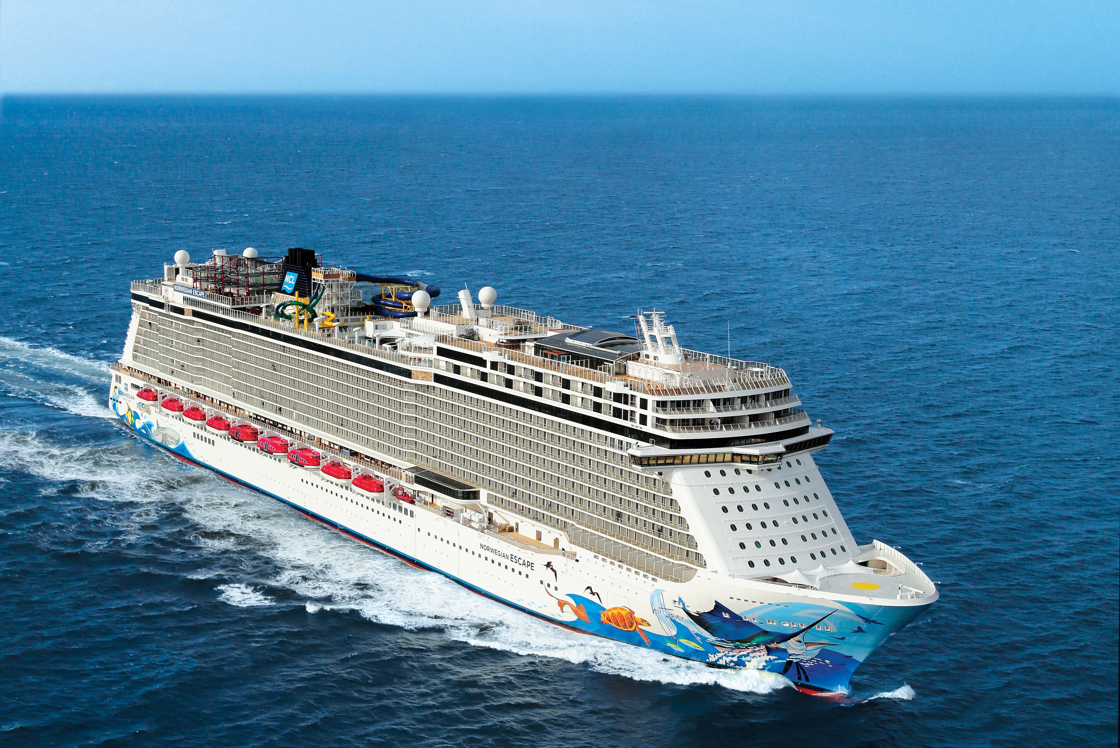 Norwegian Escape during Sea Trials along the coast of Norway