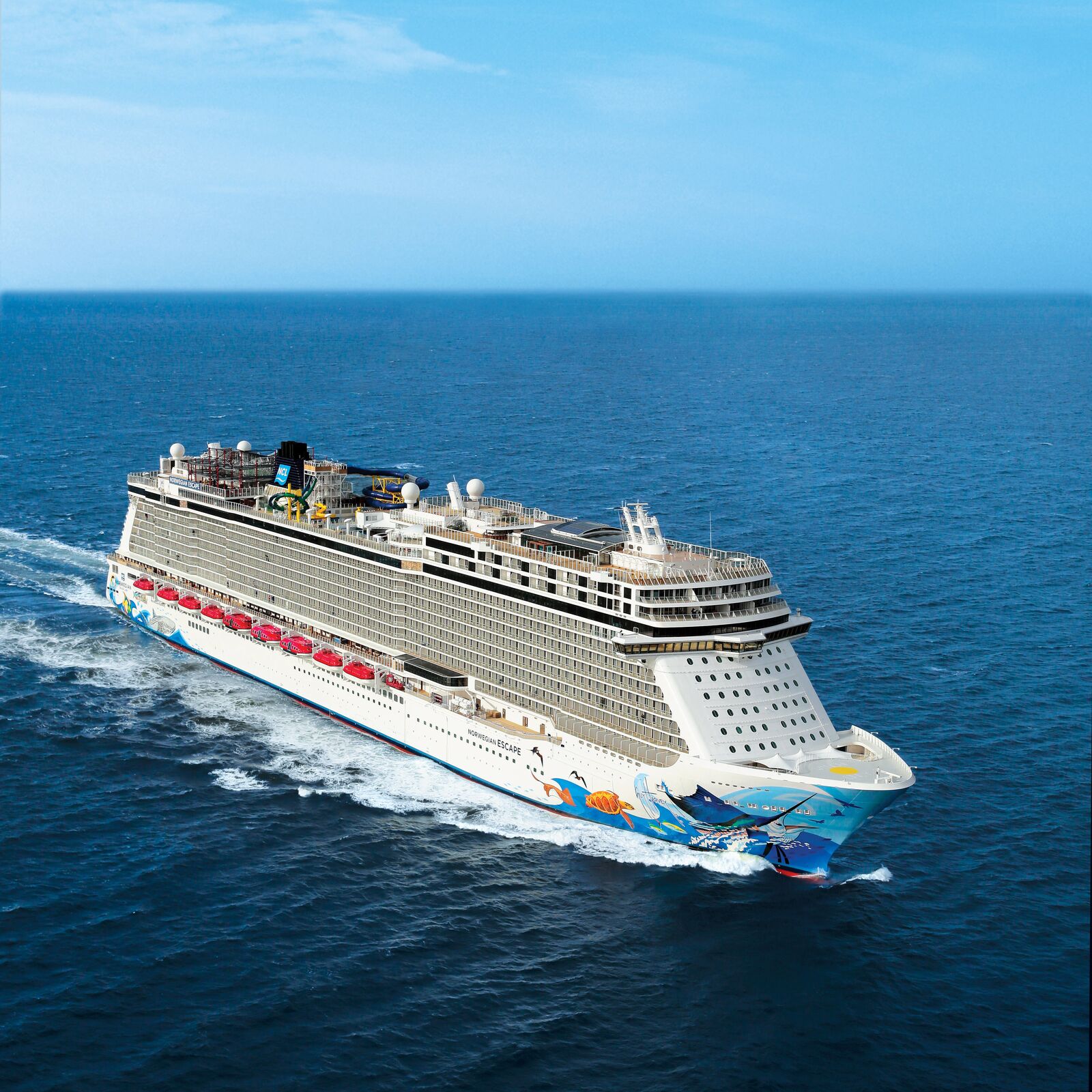 Norwegian Escape during Sea Trials along the coast of Norway