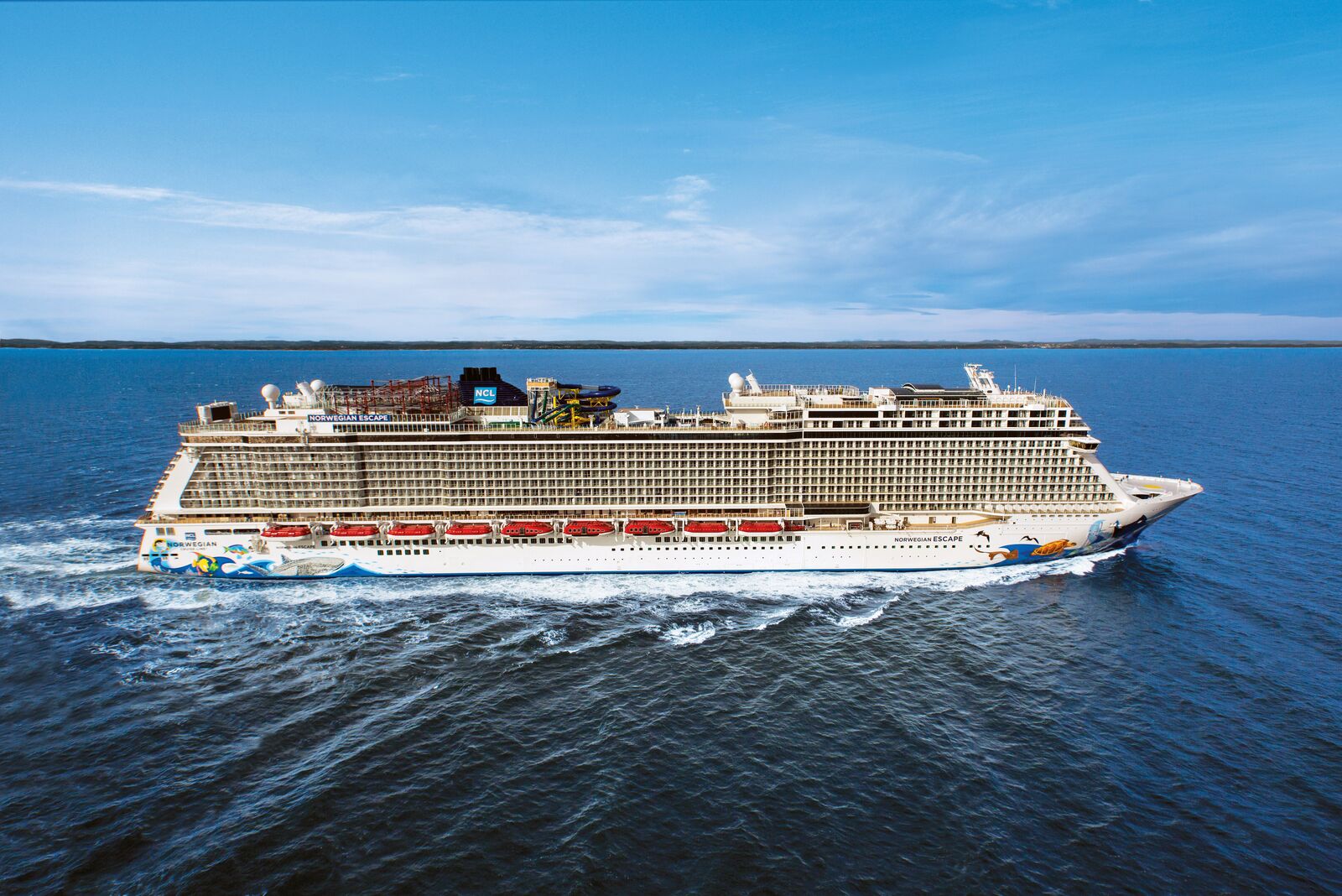 Norwegian Escape during Sea Trials along the coast of Norway