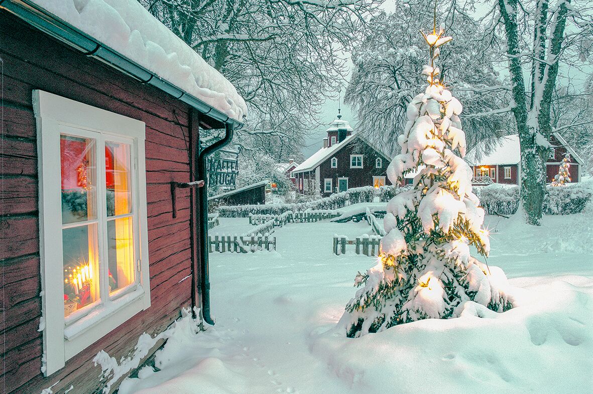 Weiße Weihnacht in Wira Bruk, Uppland