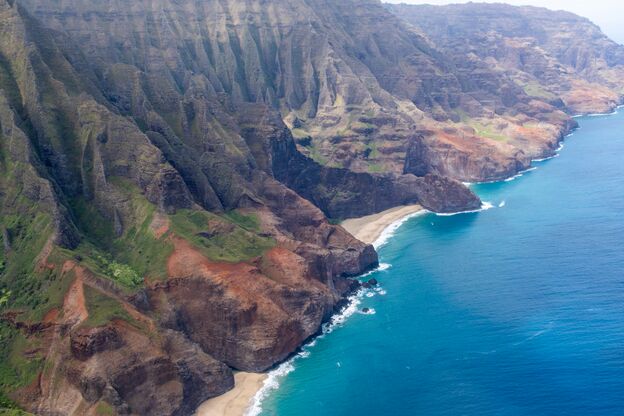 Blick über die malerische Na Pali Küste auf Kauai, Hawaii