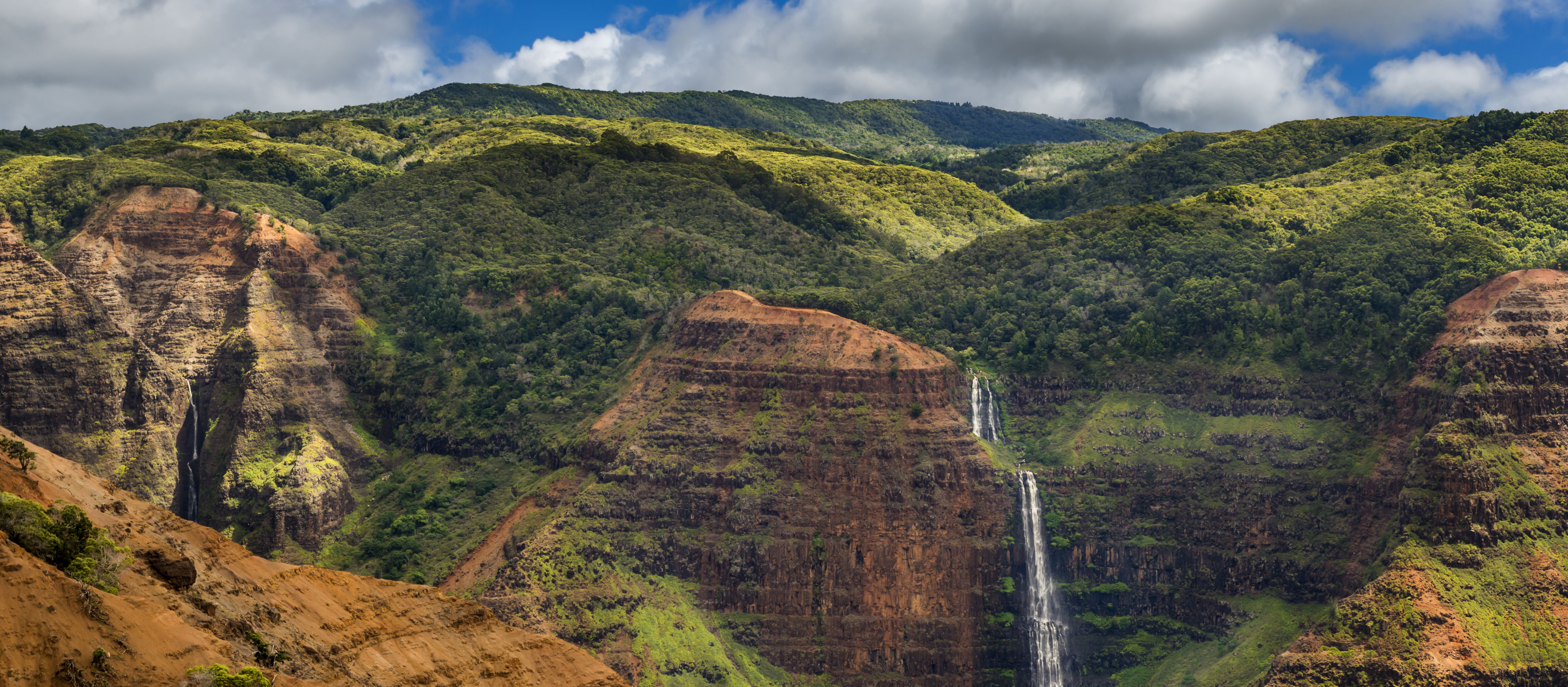 Die Waipoo Falls am Waimea Canyon Trail auf Kauai