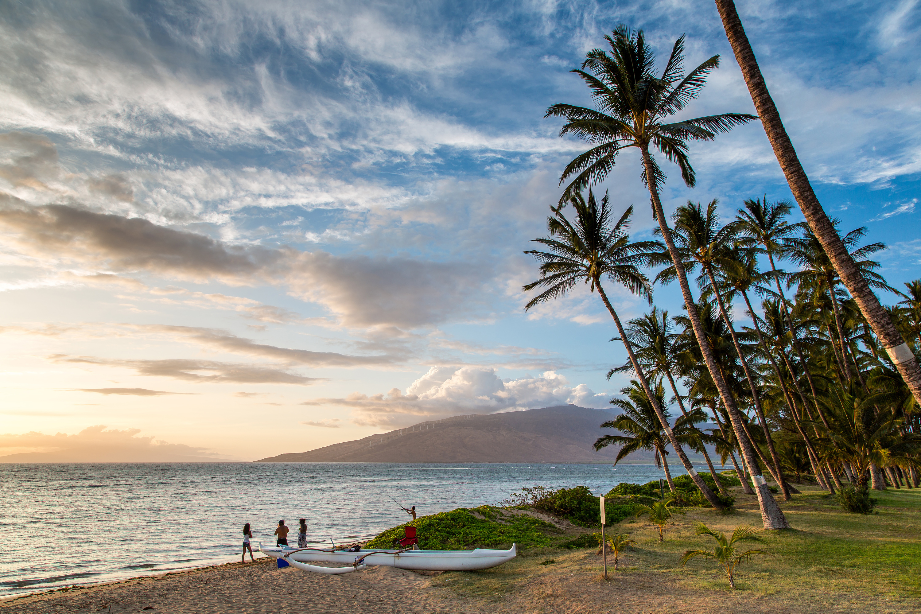 Sonnenuntergang am Strand von Maui
