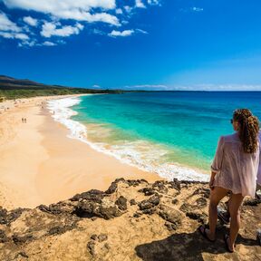 Blick auf den Makena Beach auf Maui