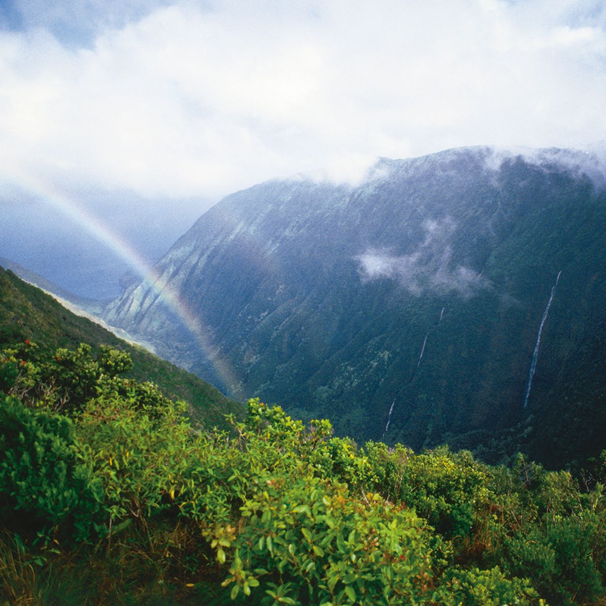 Regenbogen ueber dem Halawa Valley