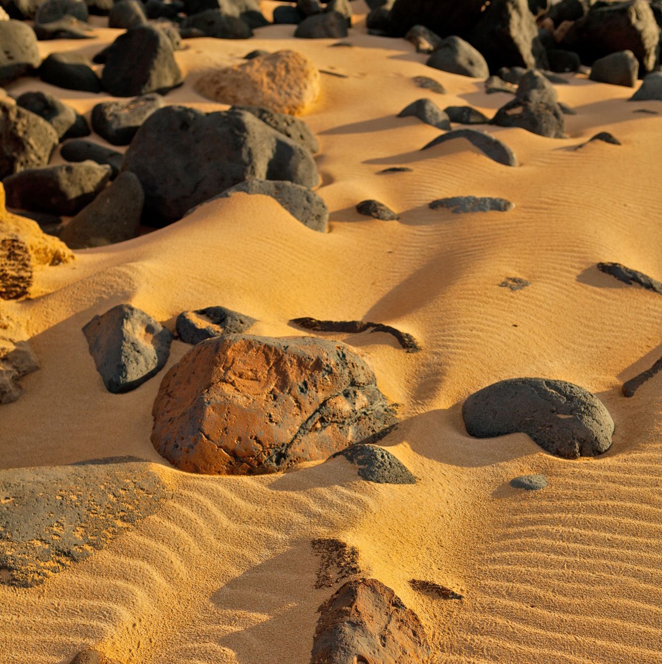 Steine im Sand