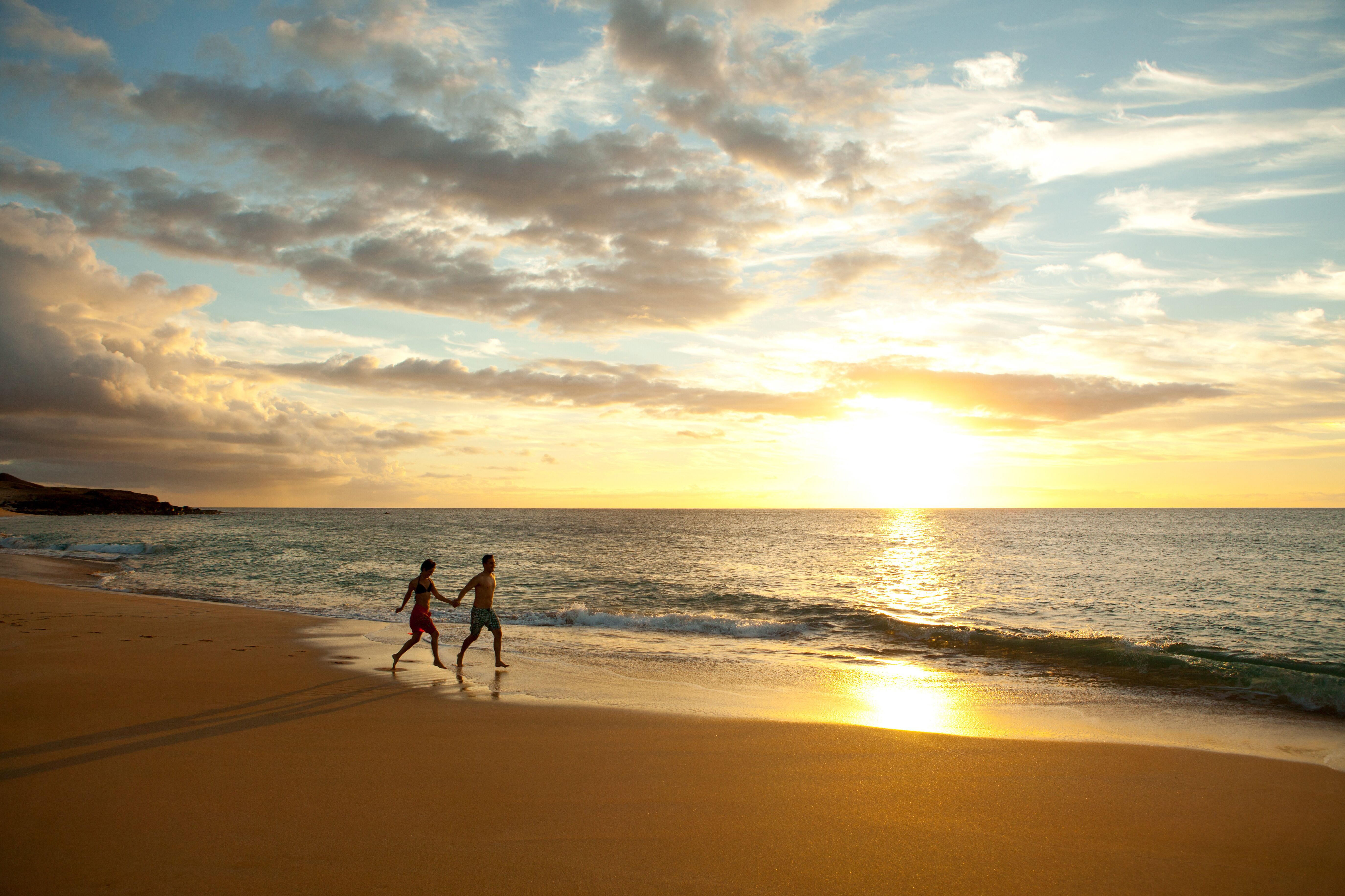 Pärchen am Papohaku Beach auf Molokai