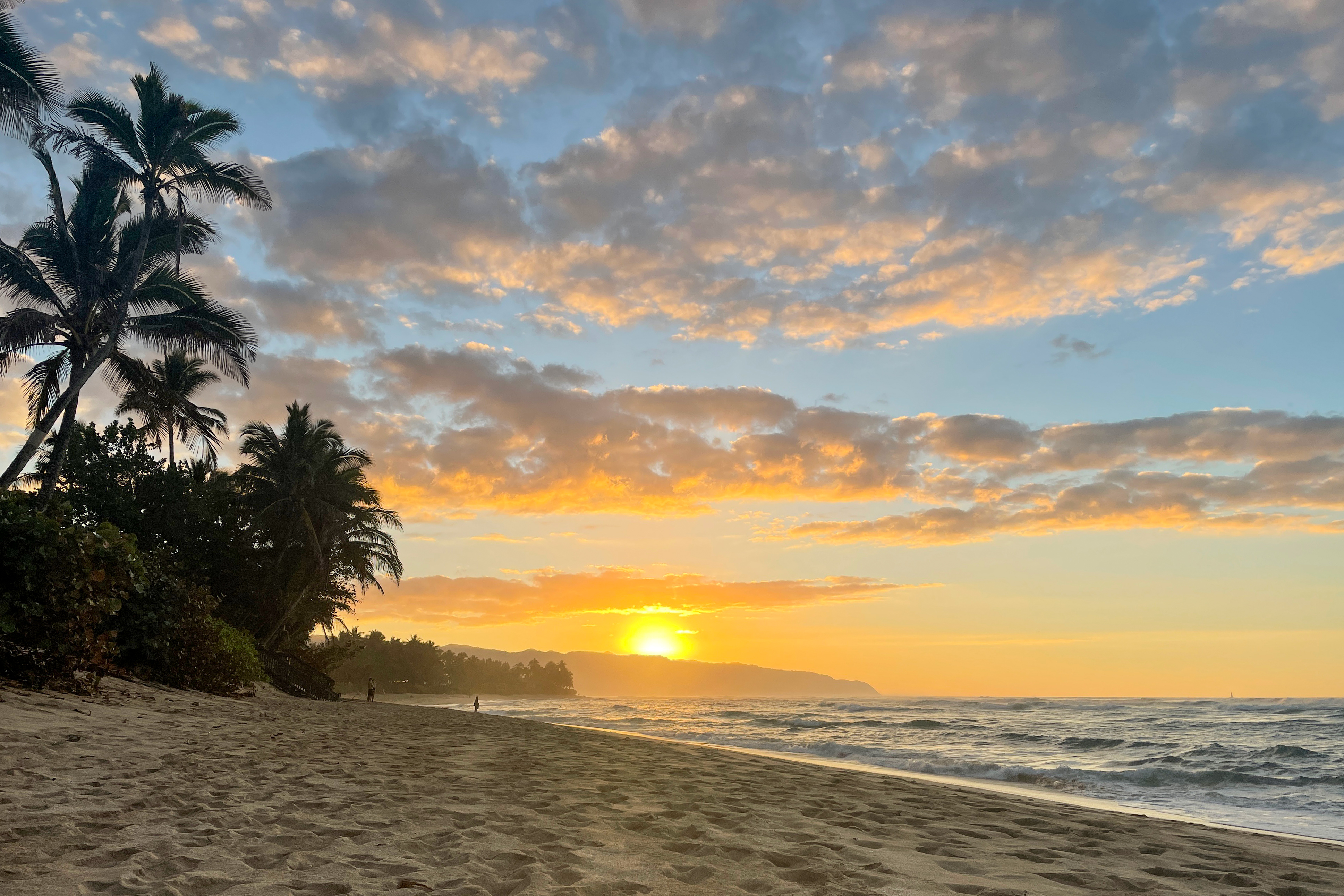 Sonnenuntergang am Laniakea Beach auf Oahu