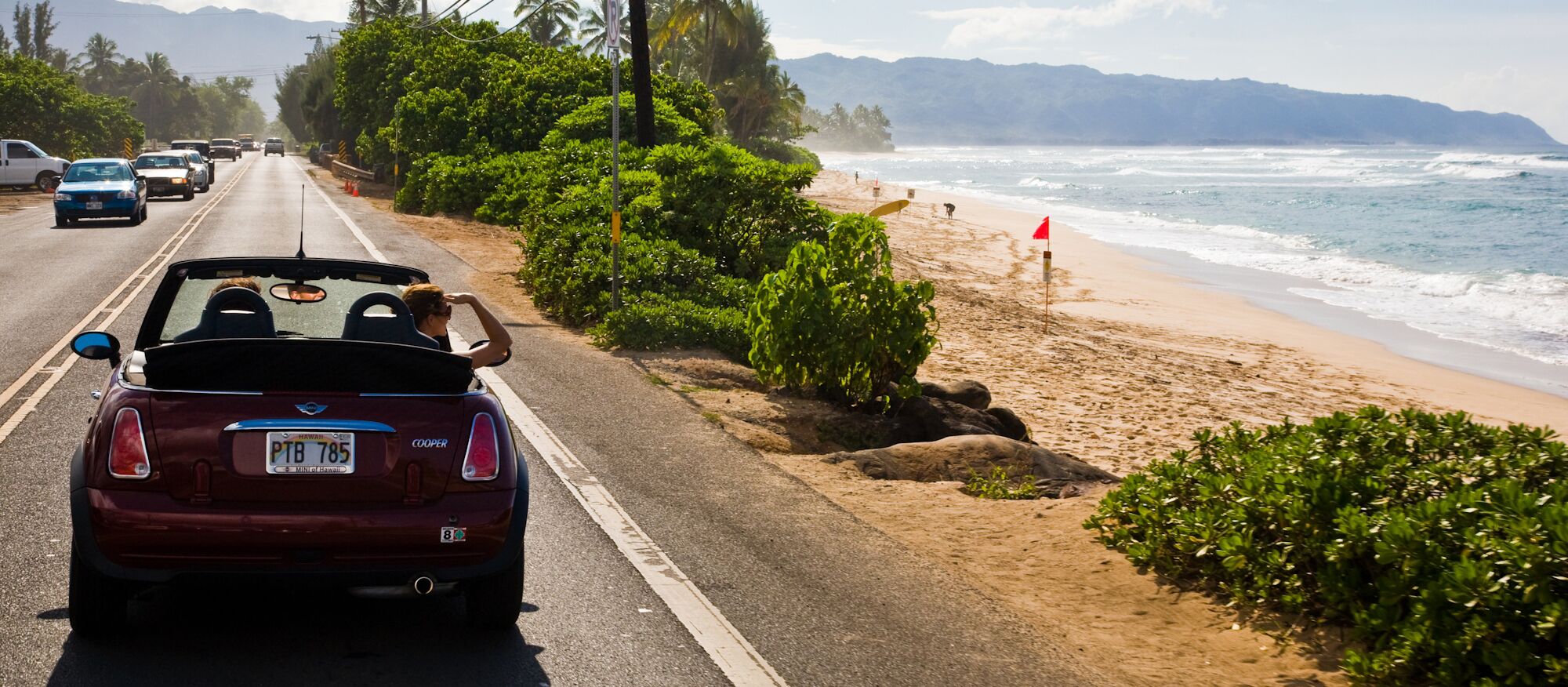 Autofahrt an der North Shore, Oahu