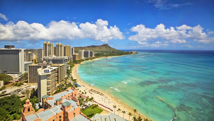 Waikiki von Oben, Oahu Waikiki von Oben, Oahu