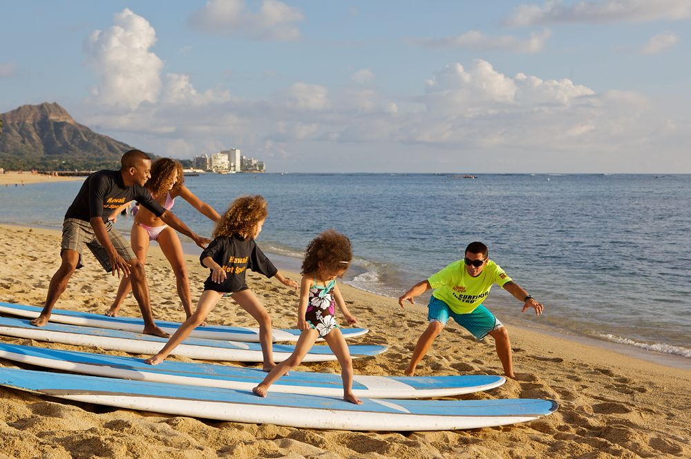 Surfübungen am Strand