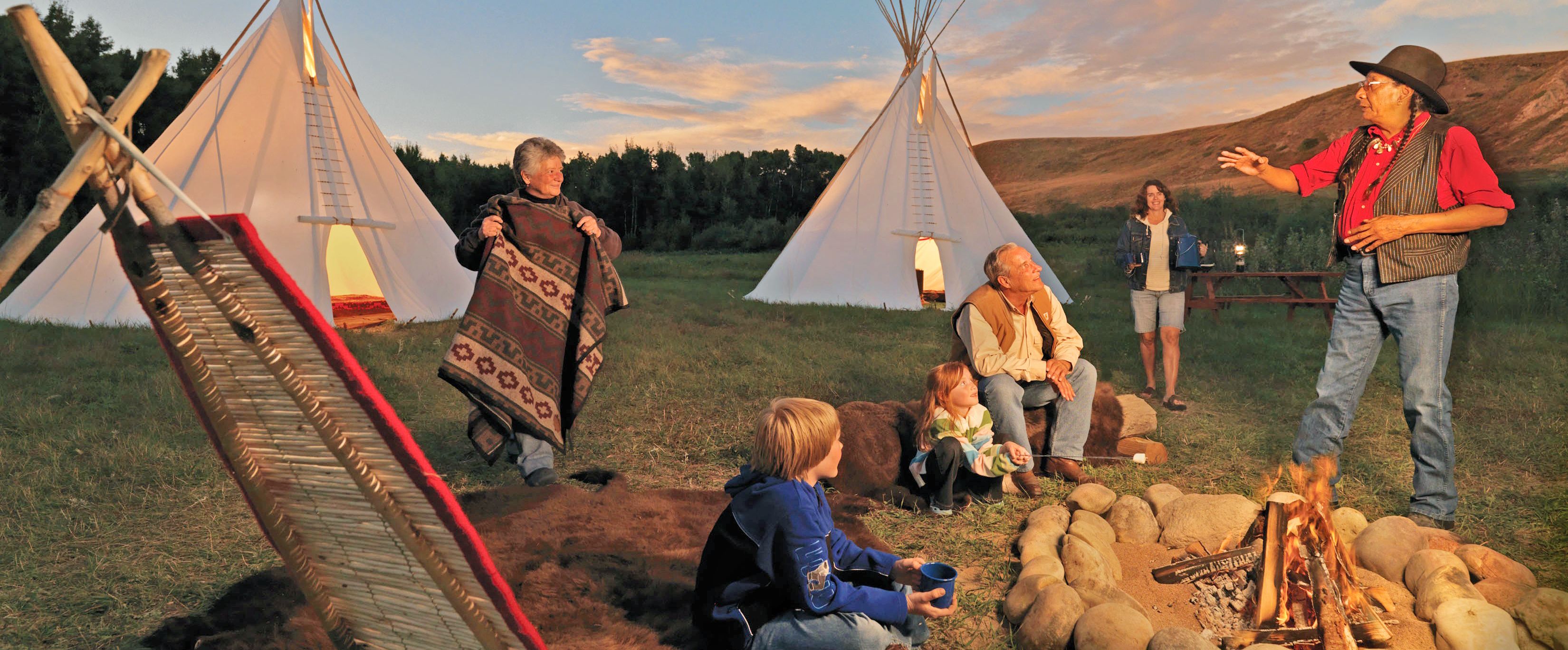 Tipi-Camping im Blackfoot Crossing Historical Park