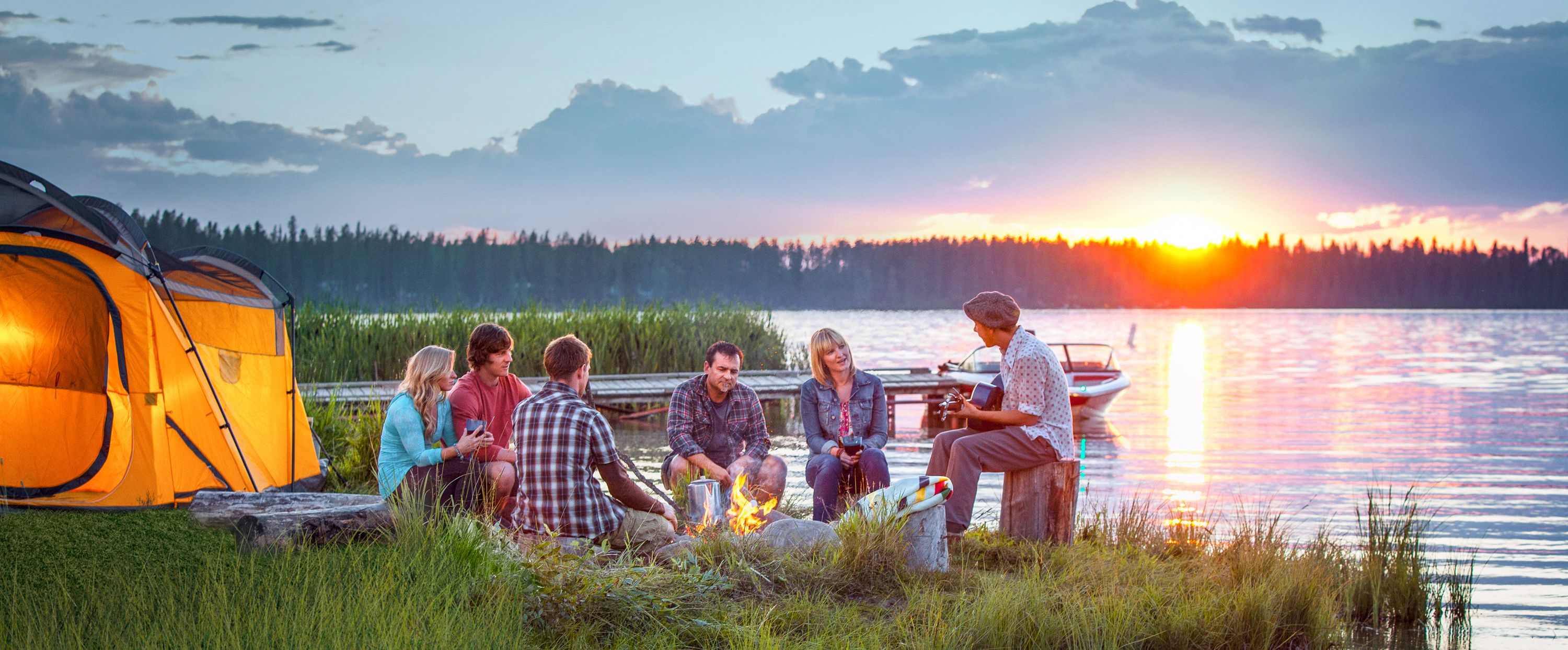 Camper am See in Alberta