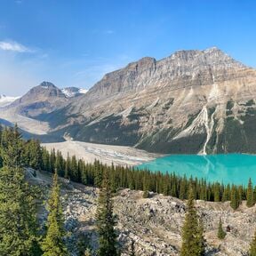 Panorama des Peyto Lake Panorama des Peyto Lake