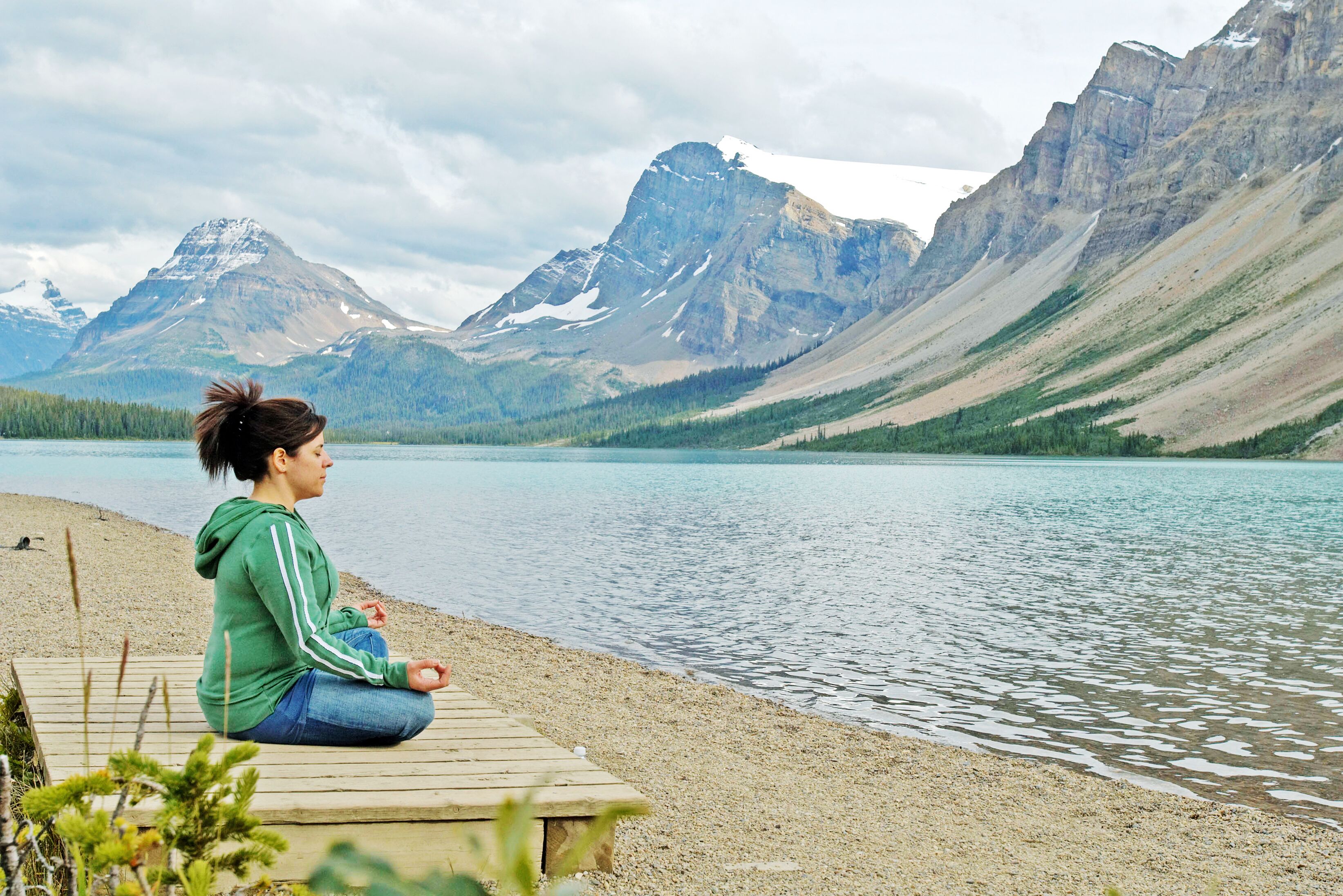 Yoga am Bow Lake