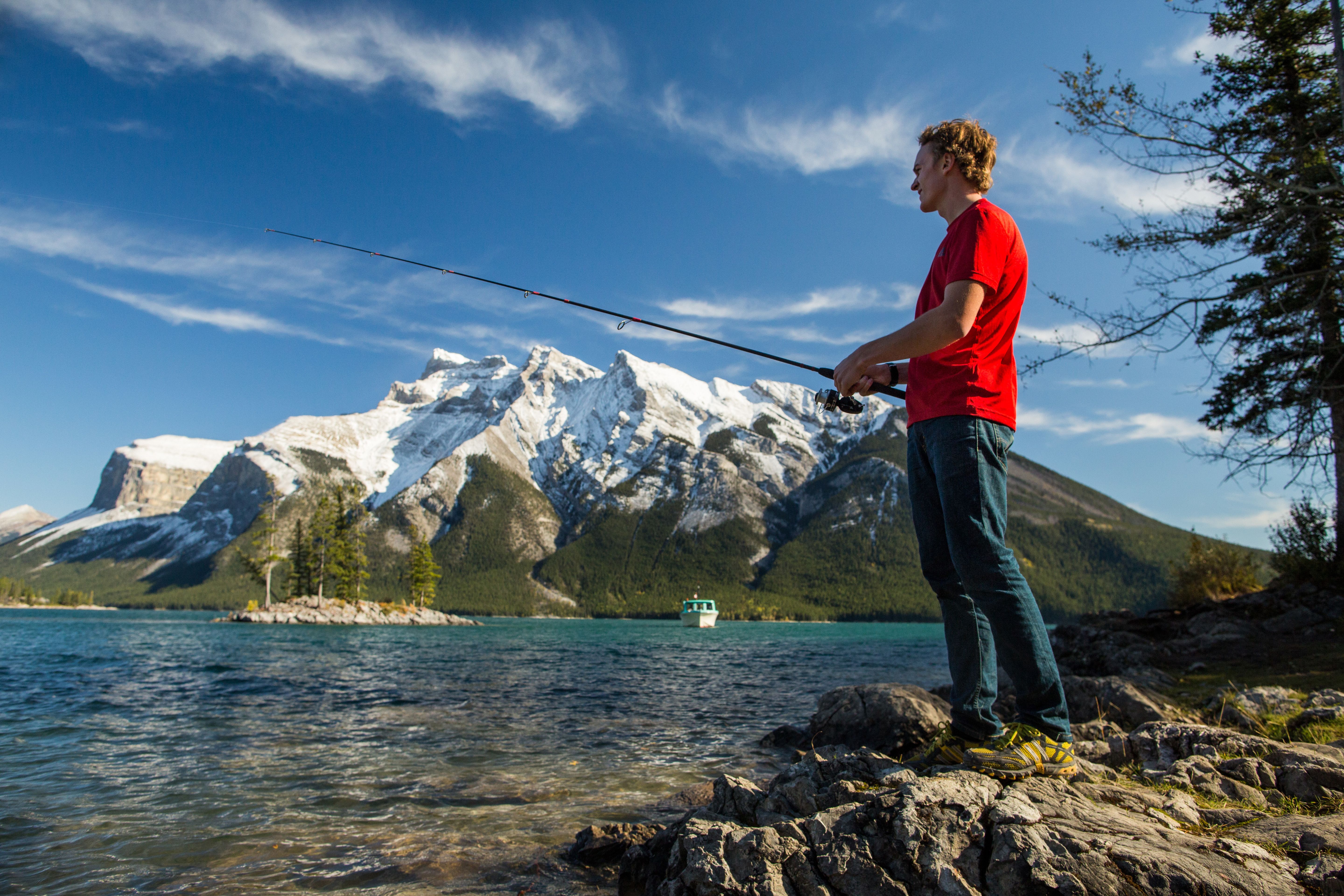 Angeln am Lake Minnewanka