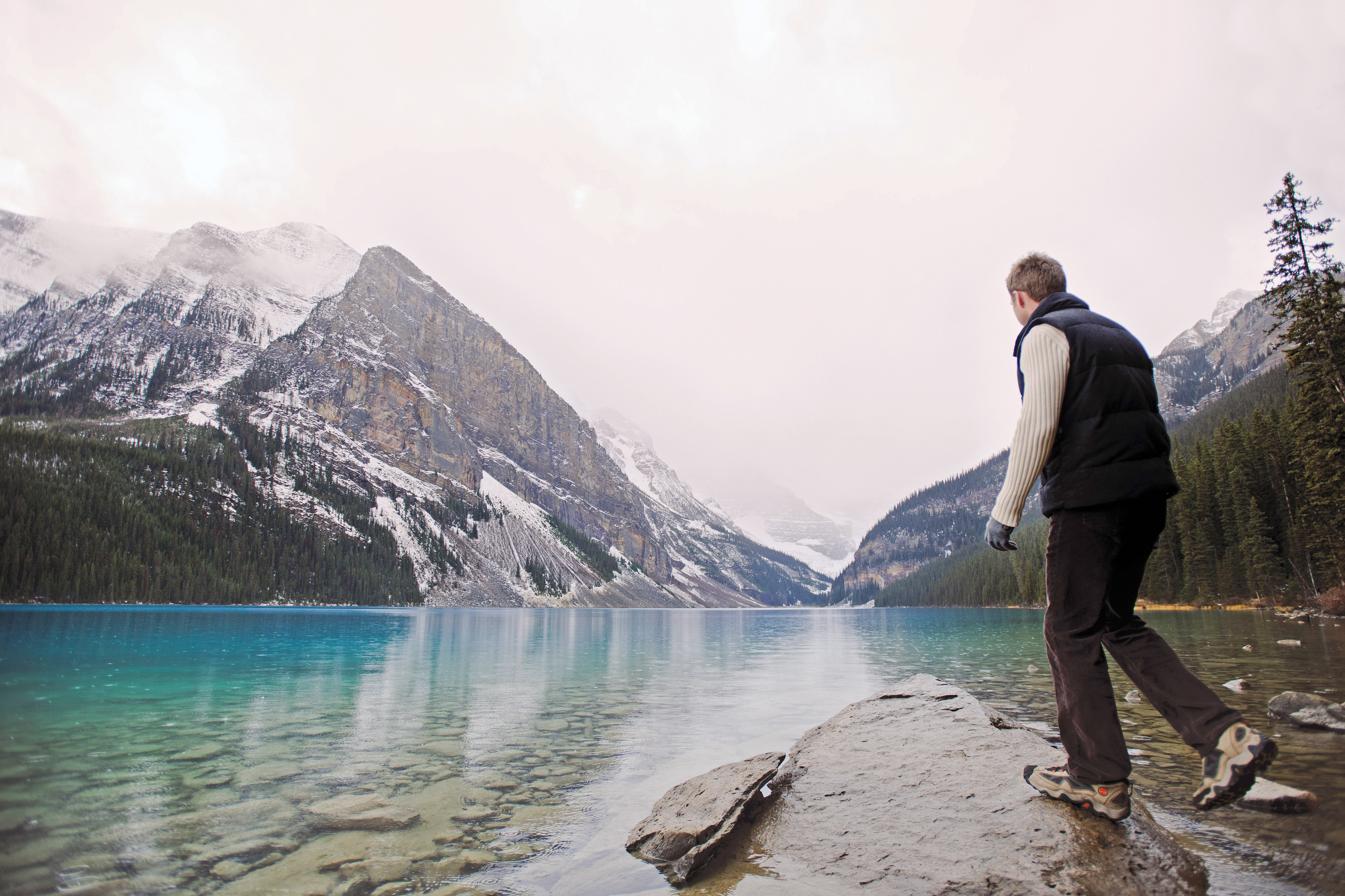 Wanderung am Lake Louise