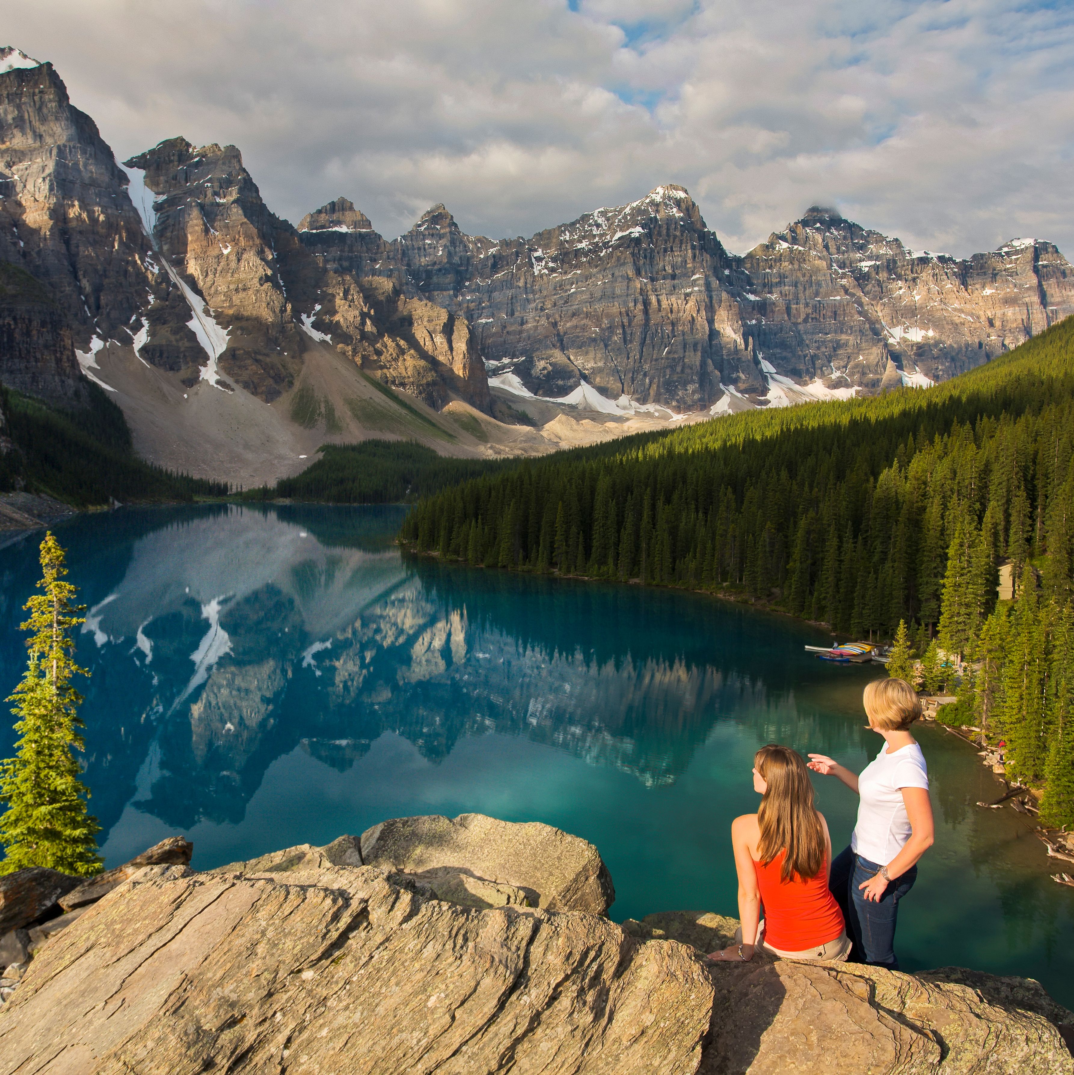 Ausblick auf den Lake Moraine