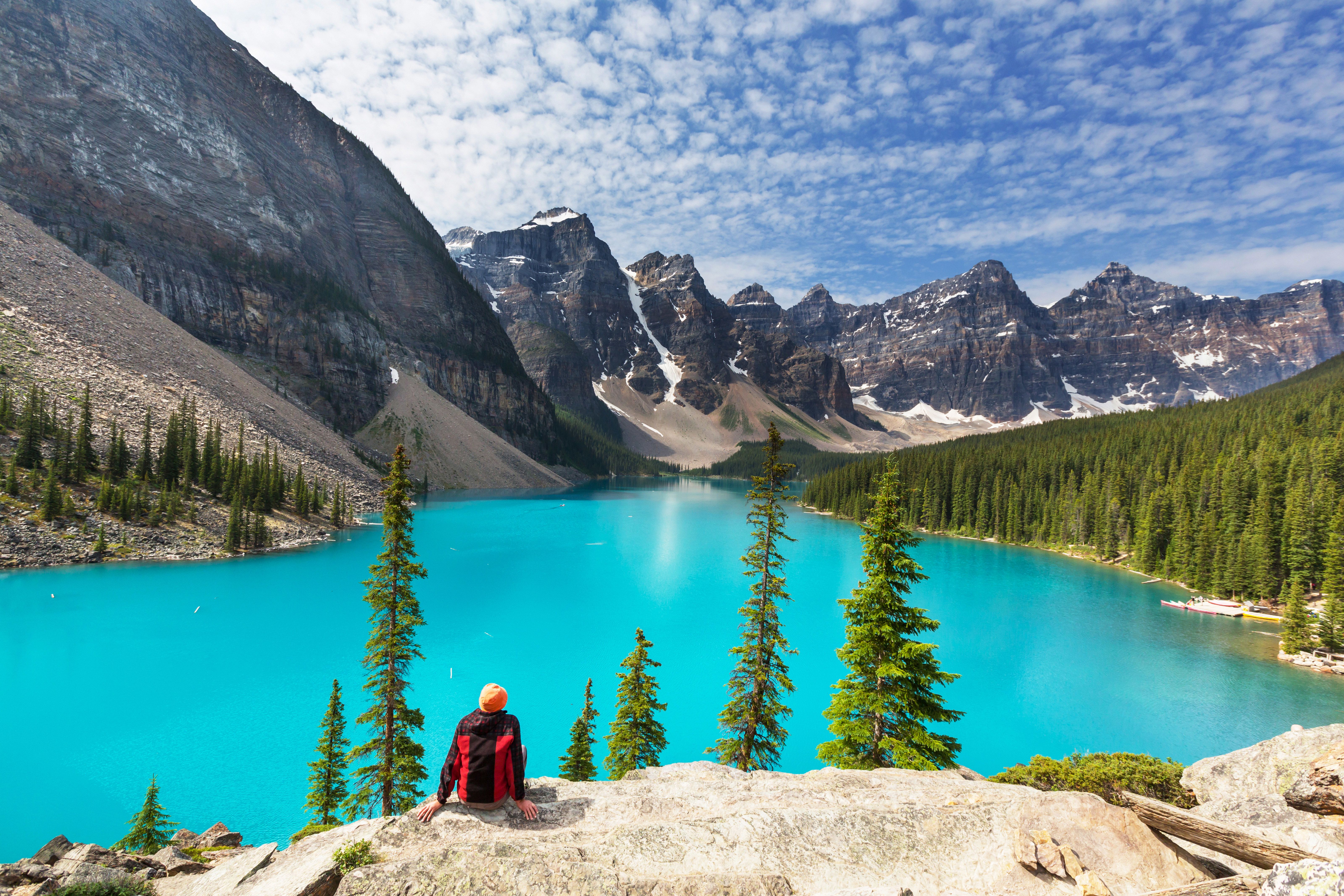 Moraine Lake im Banff-National-Park in Alberta, Kanada