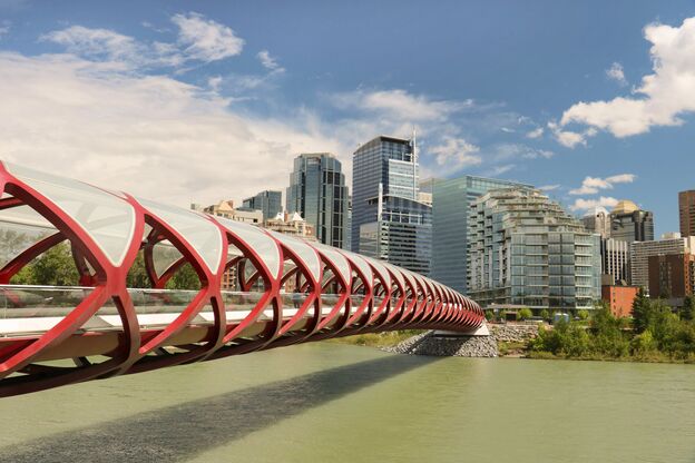 Die Peace Bridge in Calgary, Alberta