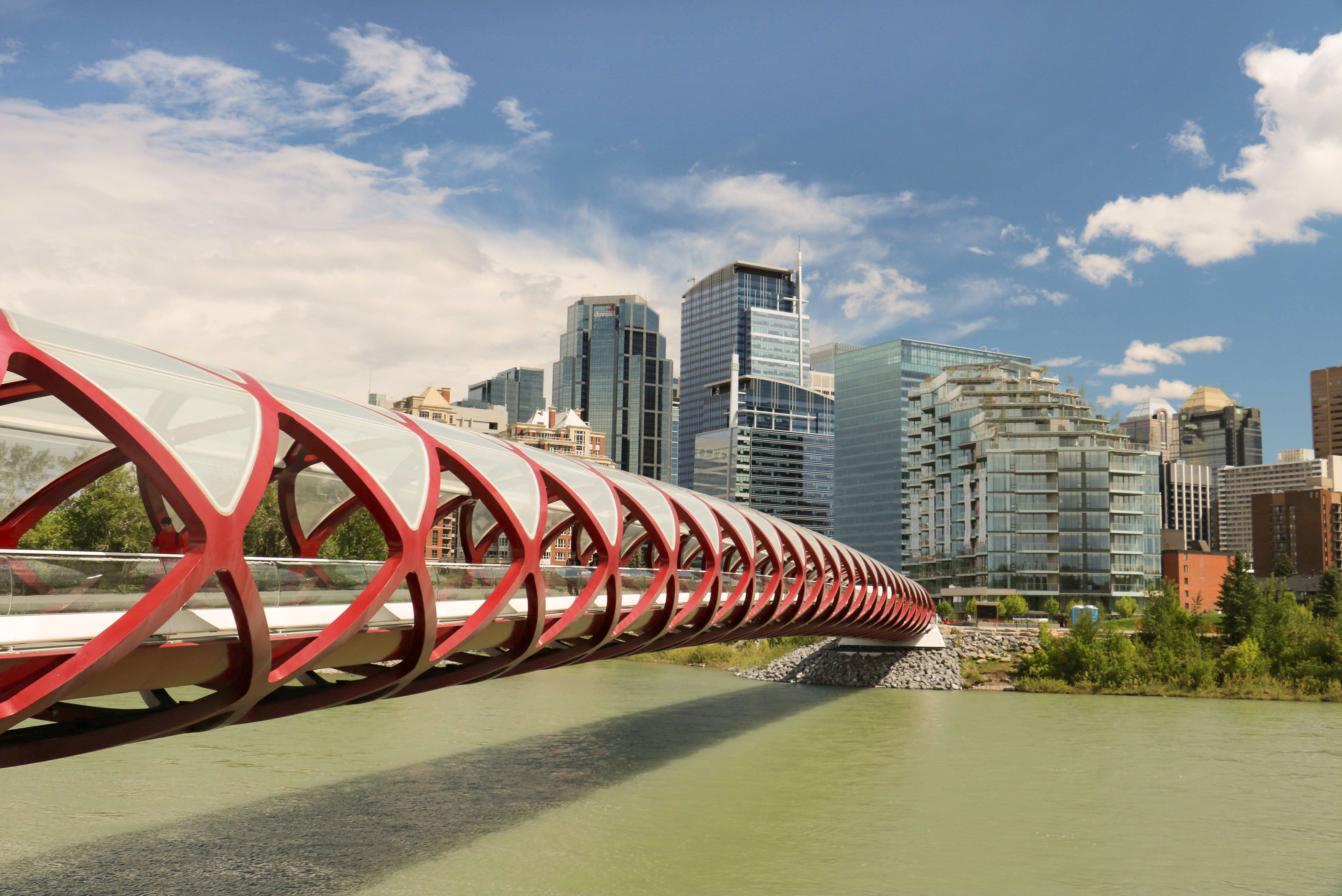 Die Peace Bridge in Calgary, Alberta