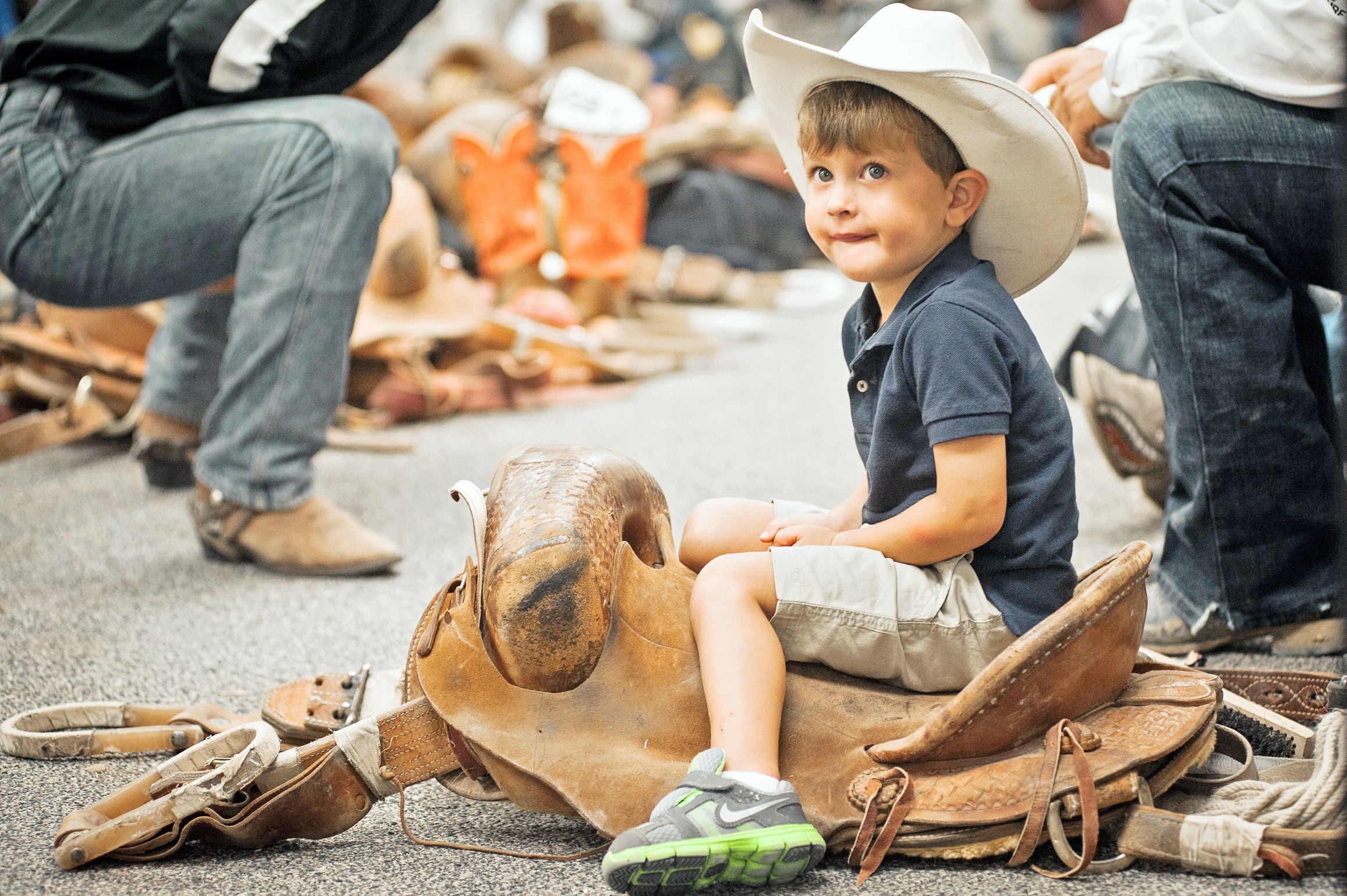 Junge auf der Calgary Stampede