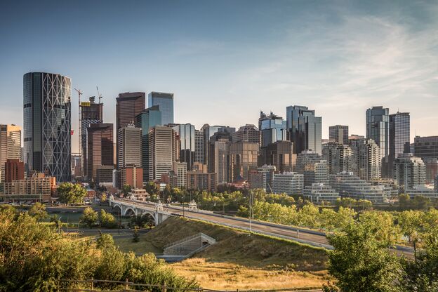 Atemberaubende Skyline von Calgary Atemberaubende Skyline von Calgary