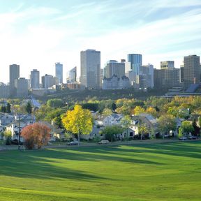 Edmonton Downtown im Frühling