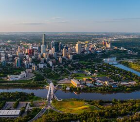 Blick aufs schöne Edmonton
